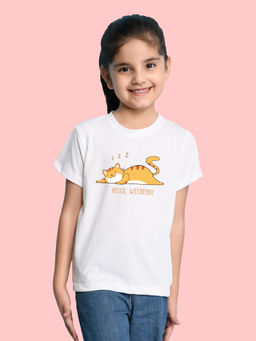 Nusyl - White Printed Regular Fit T-Shirt
