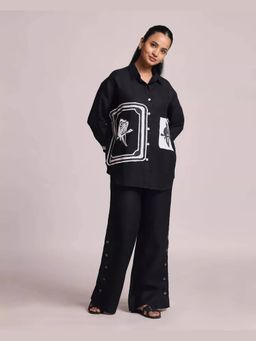 B Label - Black Mahjong Shirt with Pant