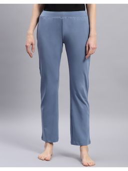 Monte Carlo - Womens Grey Solid Regular Fit Trackpant