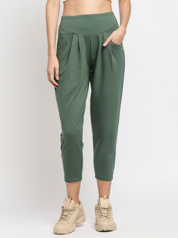 Tuna London - Women's Sage Green Mid-Waist Pant