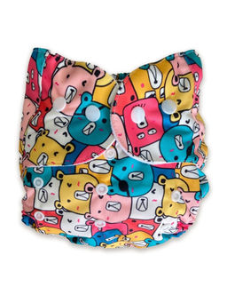 The Mom Store - Bear Buddies Print Reusable Diaper (3 Months-3 Years)