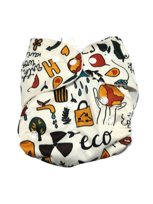 The Mom Store Eco Friendly Print Reusable Diaper (3 Months-3 Years)