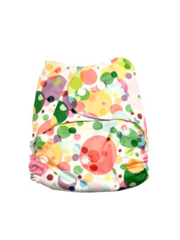 The Mom Store - Bubbles Print Reusable Diaper (3 Months-3 Years)