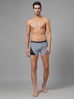 Cukoo - Men Navy Blue Striped Swim Bottom