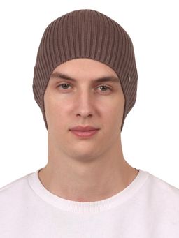 Calvadoss - Men Self Design Khaki Beanie