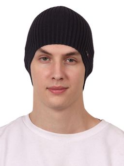 Calvadoss - Men Self Design Navy Beanie