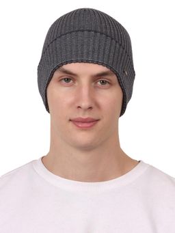 Calvadoss - Men Self Design Grey Beanie