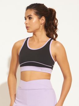 CLOTHWIK - Black Full Coverage Sports Bra