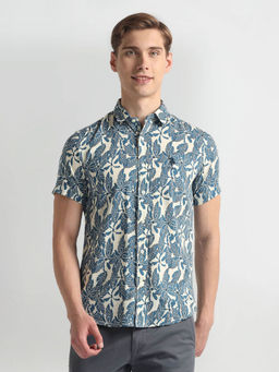 U.S. POLO ASSN. - Tropical Print Slim Fit Shirt