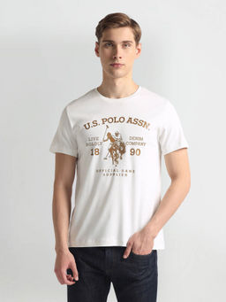 U.S. POLO ASSN. - Crew Neck Brand Print T-Shirt