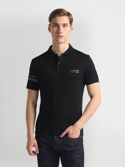U.S. POLO ASSN. - Ribbed Collar Solid Polo T-Shirt