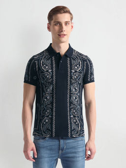 U.S. POLO ASSN. - Muscle Fit Paisley Polo T-Shirt