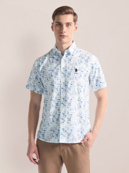 U.S. POLO ASSN. - Abstract Print Twill Shirt