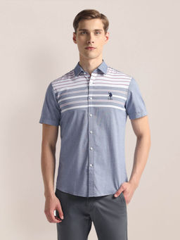 U.S. POLO ASSN. - Horizontal Stripe Oxford Shirt
