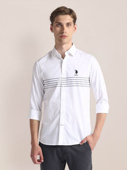 U.S. POLO ASSN. - Horizontal Stripe Twill Shirt