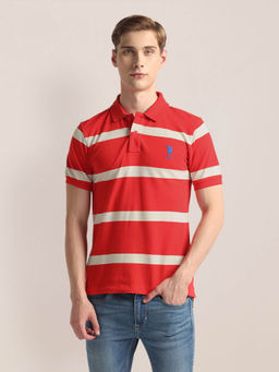 U.S. POLO ASSN. - Horizontal Stripe Slim Polo T-Shirt