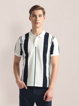 U.S. POLO ASSN. - Vertical Stripe Slim Polo T-Shirt