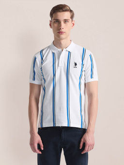 U.S. POLO ASSN. - Vertical Stripe Logo Polo T-Shirt