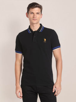 U.S. POLO ASSN. - Cotton Solid Polo T-Shirt