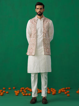 KALPRAAG - Kashmiri Mirror Kurta with Jacket and Pant