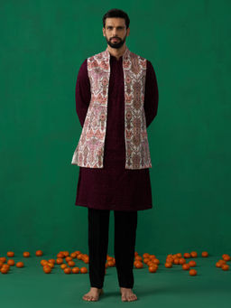 KALPRAAG - Kashmiri Multi Kurta with Jacket and Pant