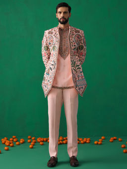 KALPRAAG - Fountain Pink Jodhpuri with Shirt and Pant