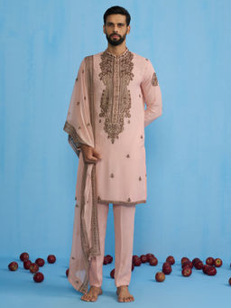 KALPRAAG - Arabic Pink Kurta with Pant and Dupatta