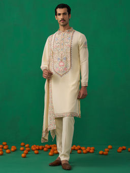 KALPRAAG - Deer Beige Kurta with Pant and Dupatta
