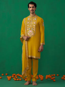 KALPRAAG - Deer Haldi Kurta with Pant and Dupatta