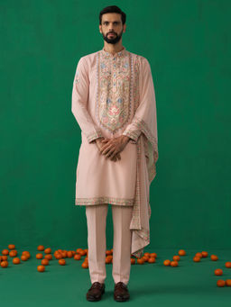KALPRAAG - Deer Pink Kurta with Pant and Dupatta
