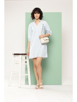 BROOWL - Womens Sky Blue Dress