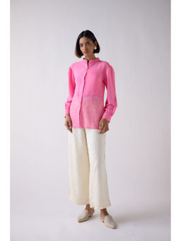 Basanti Kapde aur Koffee - Pink Shanley Lace Shirt