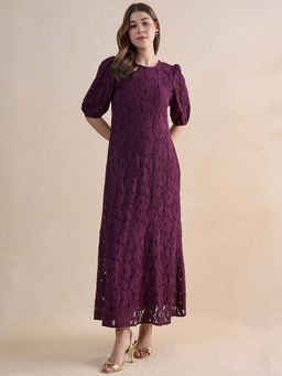 Femmella - Wine Lace Dress