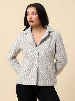 Cantabil - Women White Breathable and Soft Regular Fit Casual Blazer