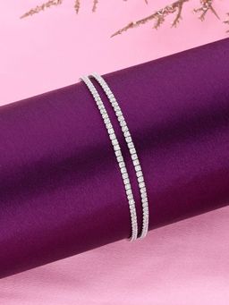 Kai Jewel - 925 Sterling Silver Stone Slider Tennis Bracelet