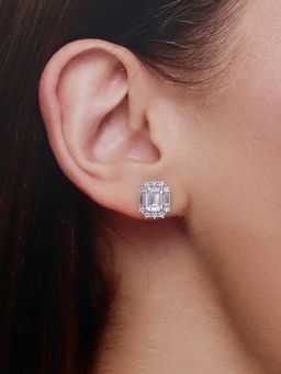 Kai Jewel - 925 Sterling Silver Emerald-Cut Stud Earrings