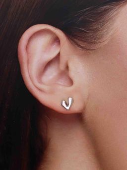 Kai Jewel - 925 Sterling Silver Elegant Heart Shaped Stud Earrings