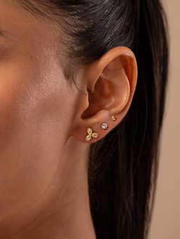 Voylla - Korean Bling Everyday Glam Trio Stud Earrings (Pack of 3)