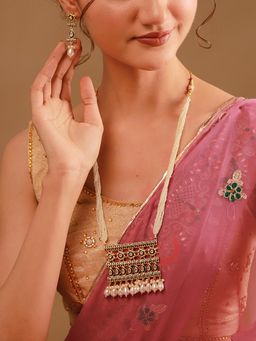 Voylla - Blue Shahi Darbar Pearls Jewellery Set