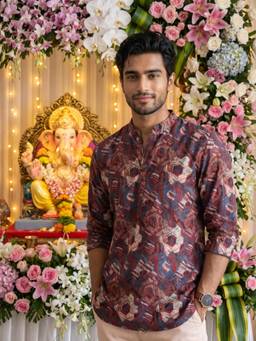 KISAH - Men Multi-Color Short Kurta