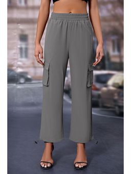 Outzidr - Grey Elasticated Parachute Cargo Sweatpants