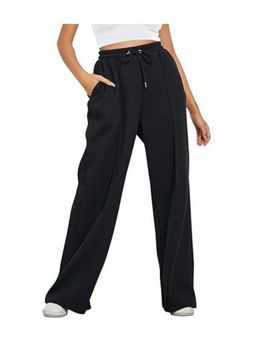 Outzidr - Black Straight Fit Drawstring Pant