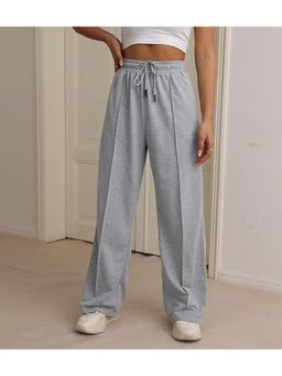 Outzidr - Grey Straight Fit Drawstring Joggers