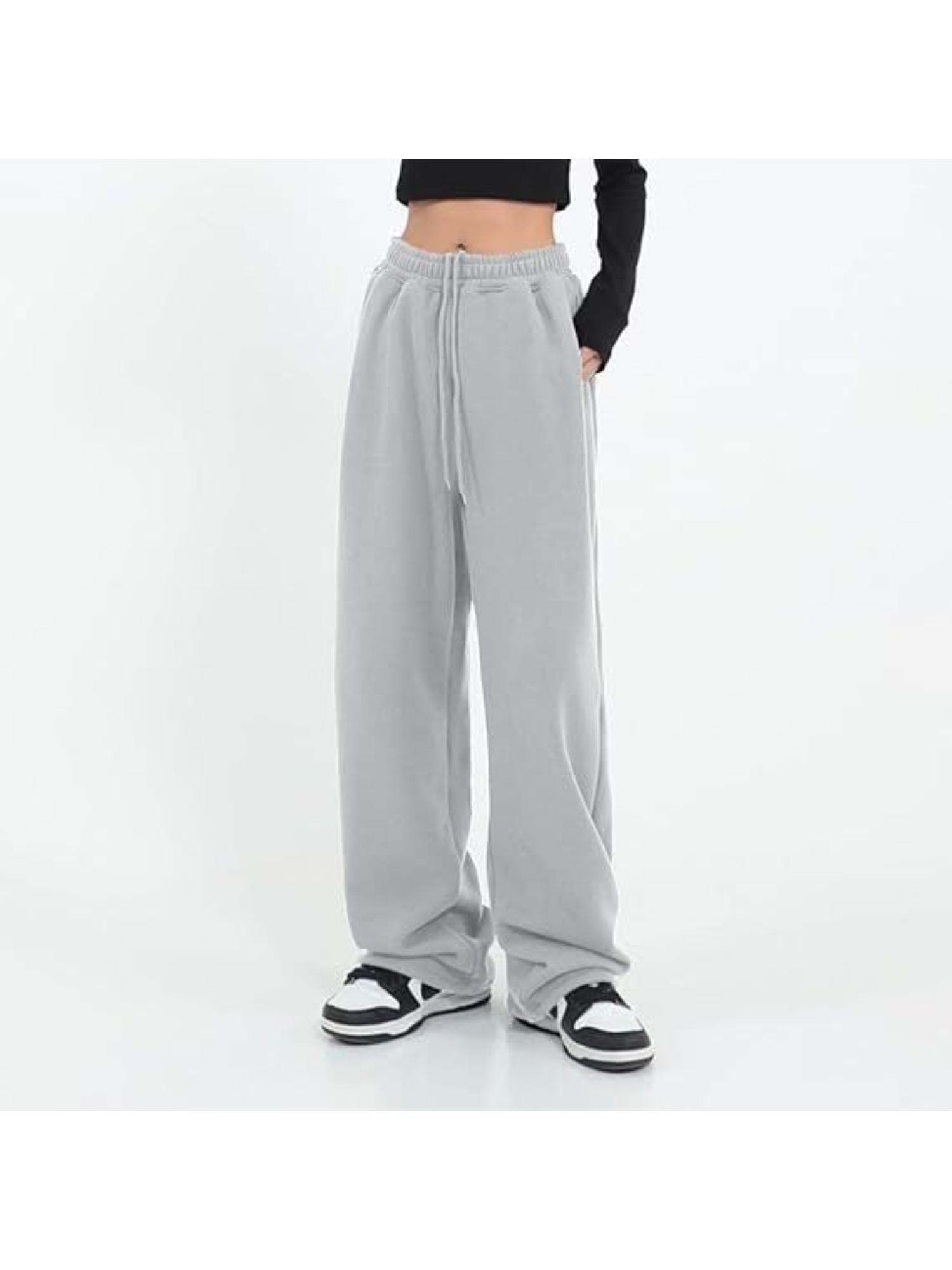 outzidr Grey Elasticated Wide Leg Joggers-picture-26