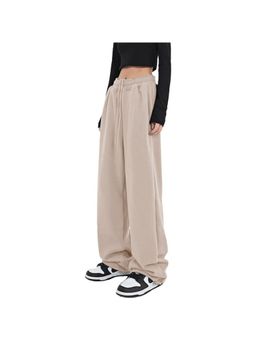 Outzidr - Khaki Elasticated Wide Leg Joggers