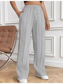 Outzidr - Grey Elasticated Regular Fit Drawstring Joggers