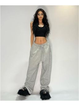 Outzidr - Grey Baggy Fit Drawstring Joggers