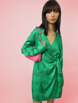 ONLY - Women Printed Green Dress