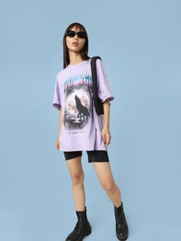ONLY - Women Graphic Print Purple T-Shirt