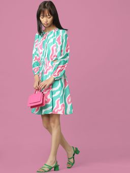 ONLY - Women Printed Multi-Color Dress (XS)